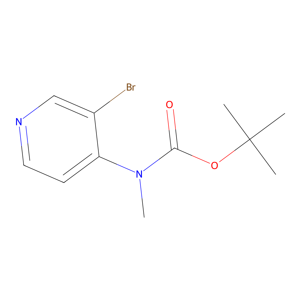 tert-butyl N-(3-bromopyridin-4-yl)-N-methylcarbamate molecular structure, CAS 2680826-38-2