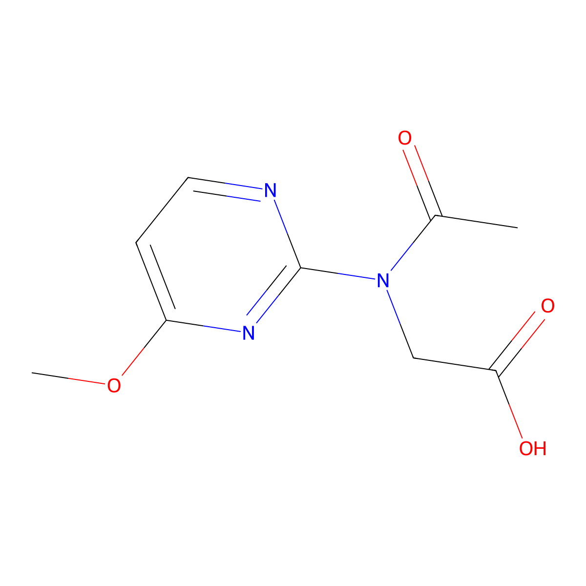 2-[N-(4-methoxypyrimidin-2-yl)acetamido]acetic acid molecular structure, CAS 2680826-42-8