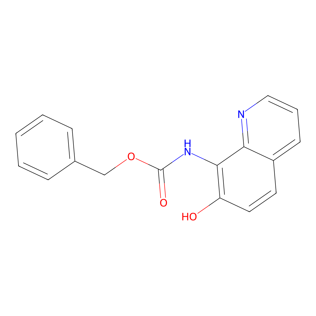 benzyl N-(7-hydroxyquinolin-8-yl)carbamate molecular structure, CAS 2680826-45-1