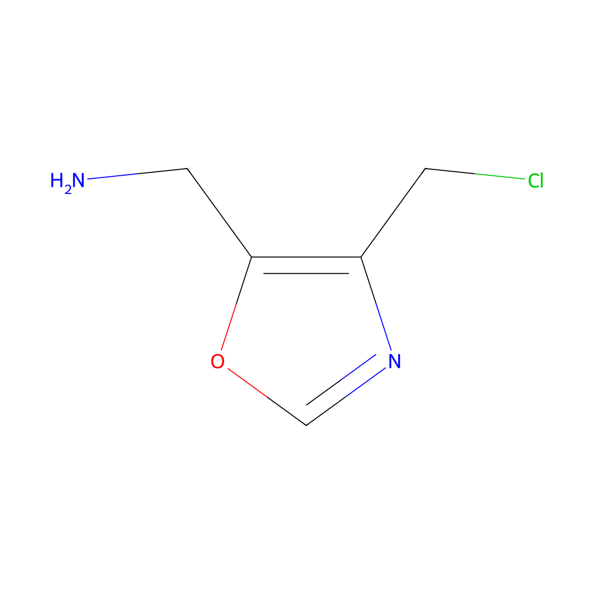 1-[4-(Chloromethyl)-1,3-oxazol-5-yl]methanamine molecular structure, CAS 2680826-54-2