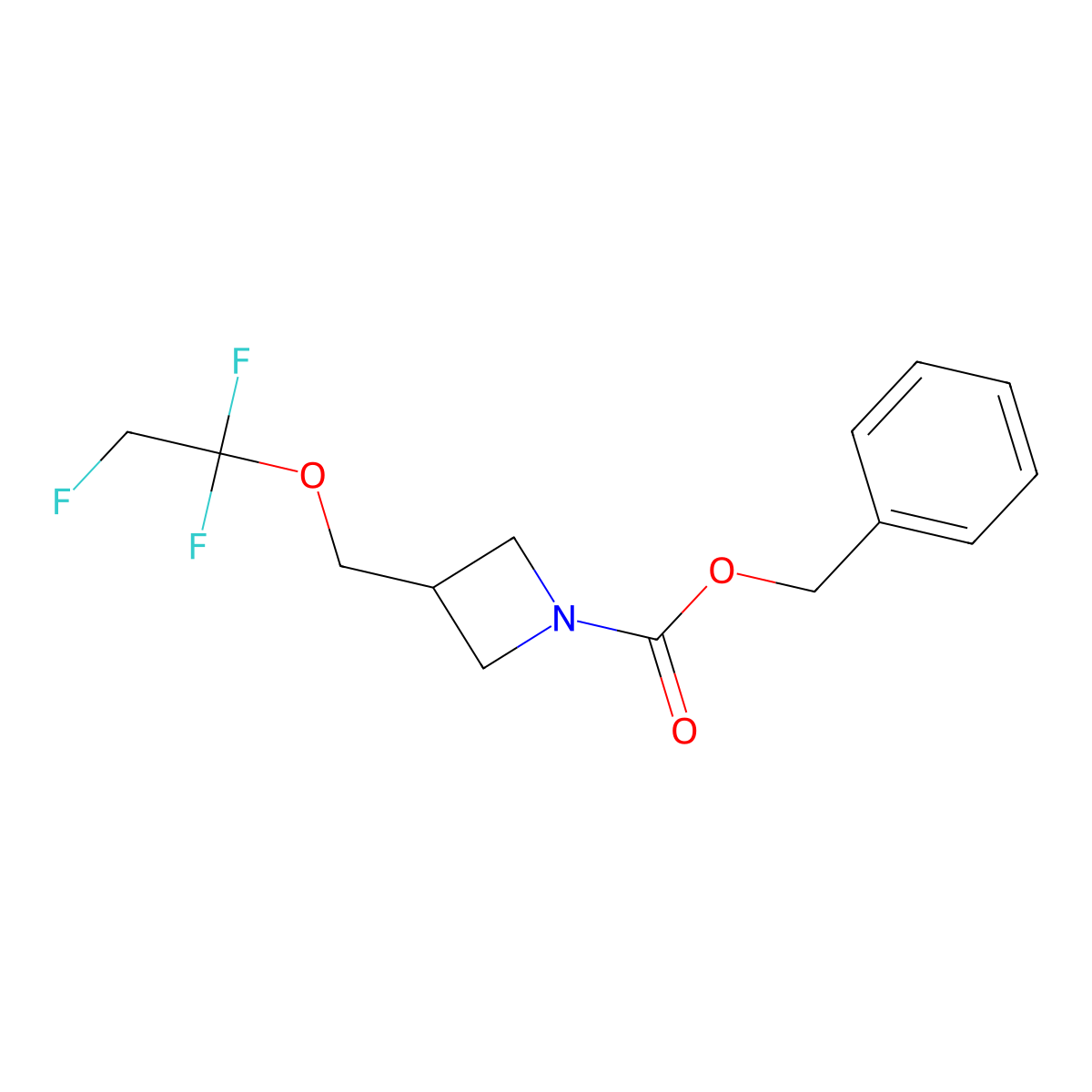 Benzyl 3-[(1,1,2-trifluoroethoxy)methyl]azetidine-1-carboxylate molecular structure, CAS 2680826-75-7