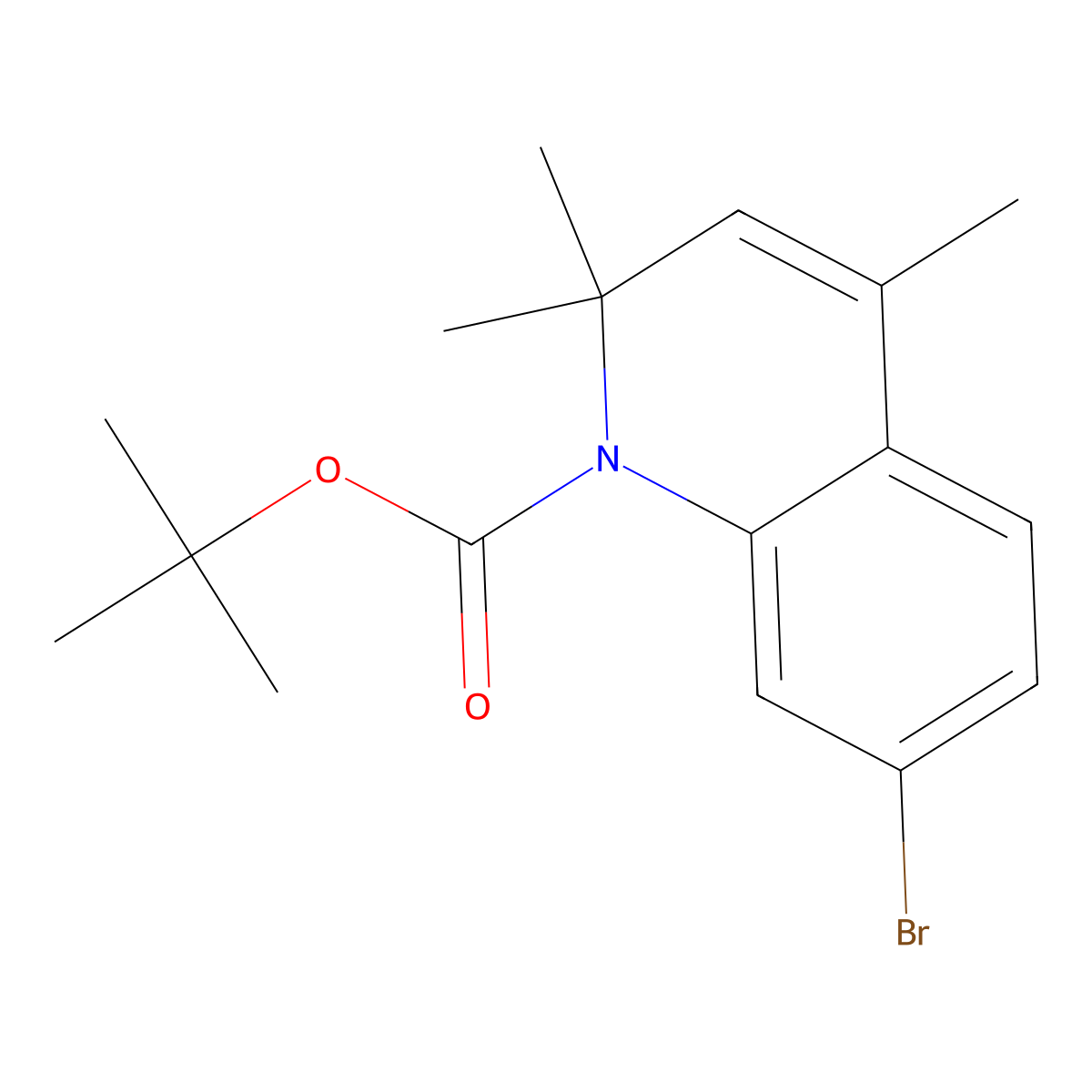 Tert-butyl 7-bromo-2,2,4-trimethyl-1,2-dihydroquinoline-1-carboxylate molecular structure, CAS 2680826-97-3