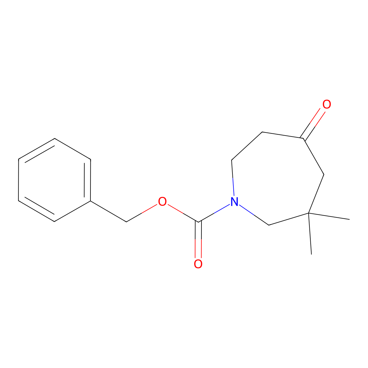 Benzyl 3,3-dimethyl-5-oxoazepane-1-carboxylate molecular structure, CAS 2680827-06-7