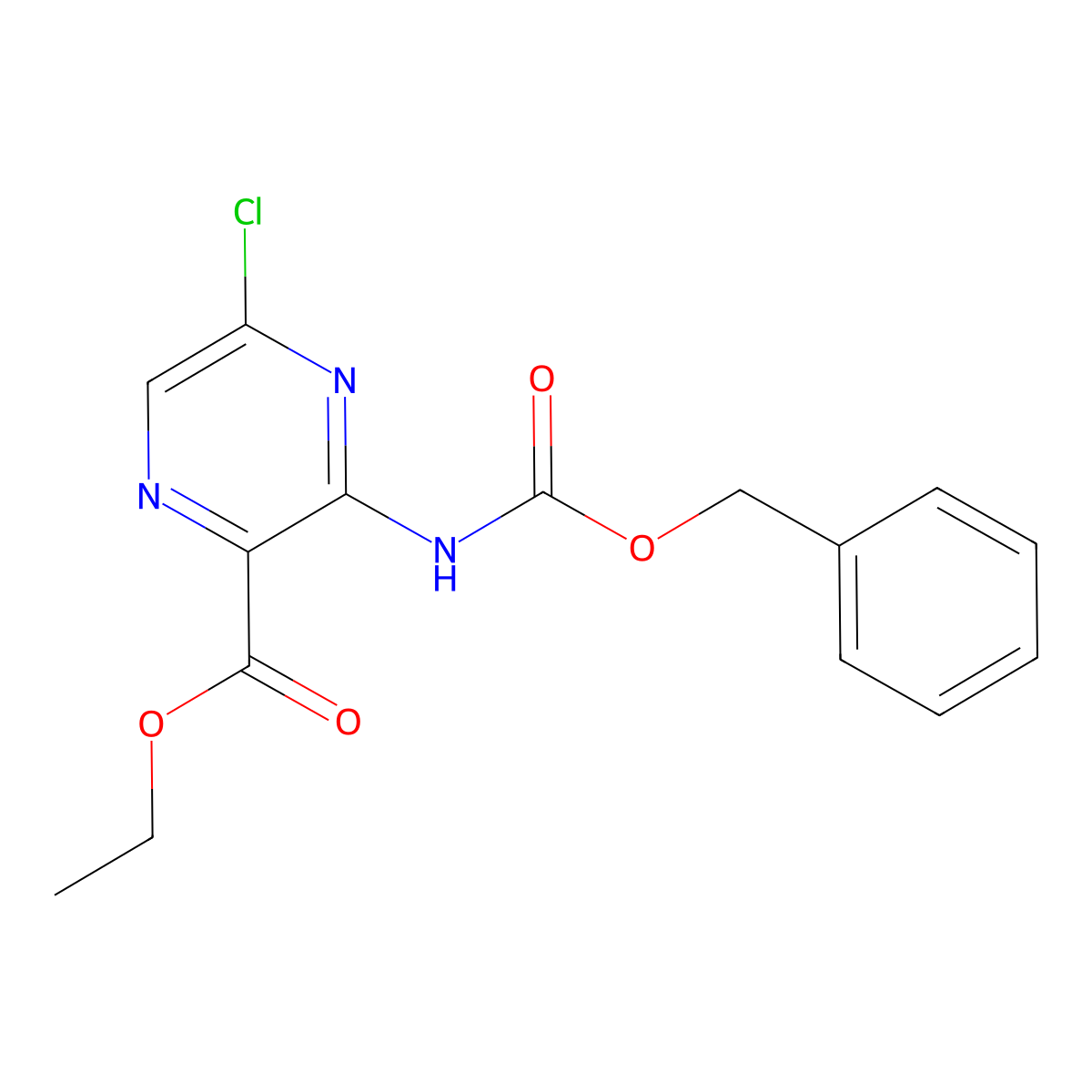 Ethyl 3-{[(benzyloxy)carbonyl]amino}-5-chloropyrazine-2-carboxylate molecular structure, CAS 2680827-07-8