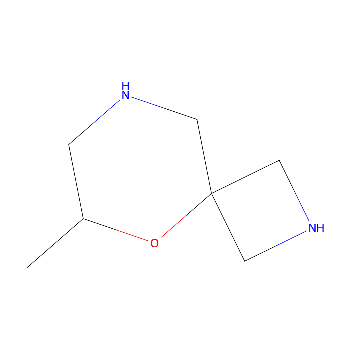 6-Methyl-5-oxa-2,8-diazaspiro[3.5]nonane molecular structure, CAS 2680827-48-7