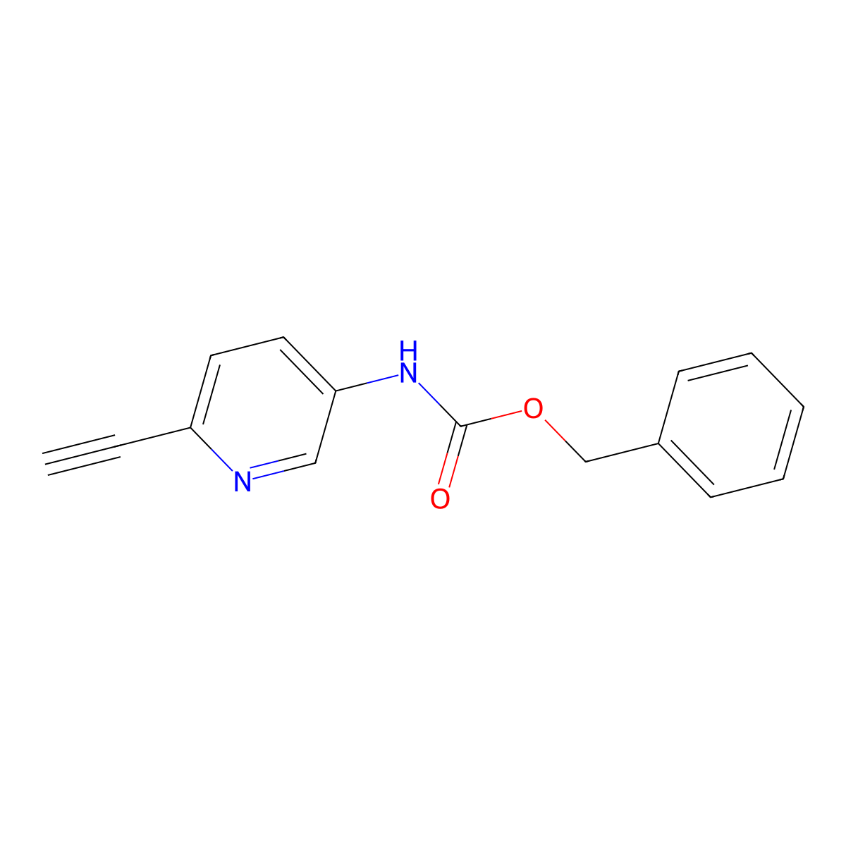 benzyl N-(6-ethynylpyridin-3-yl)carbamate molecular structure, CAS 2680827-67-0