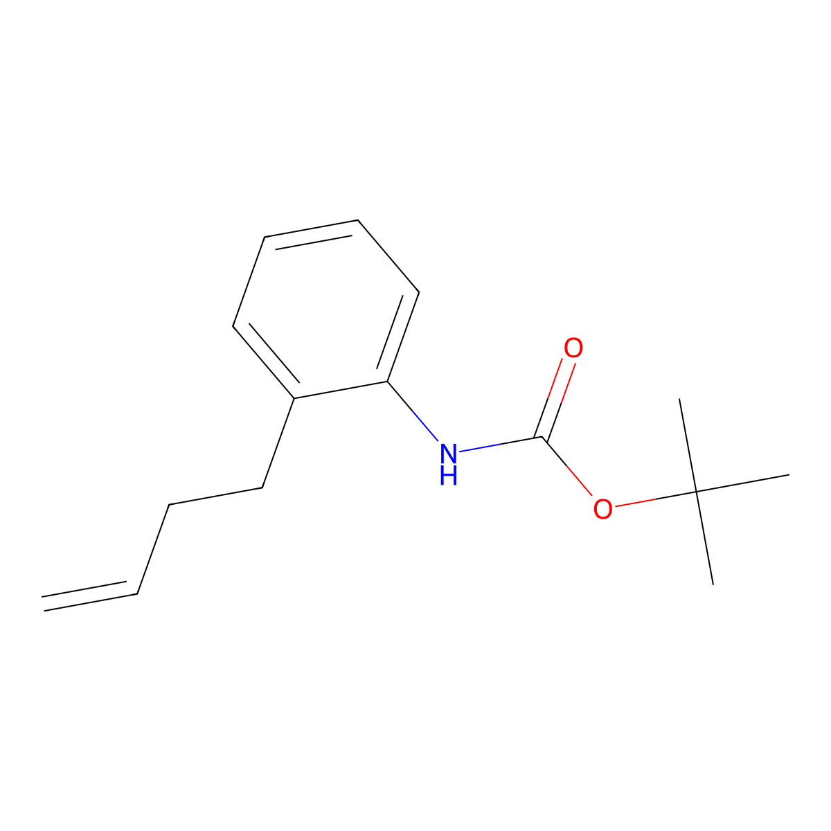 tert-butyl N-[2-(but-3-en-1-yl)phenyl]carbamate molecular structure, CAS 2680827-73-8