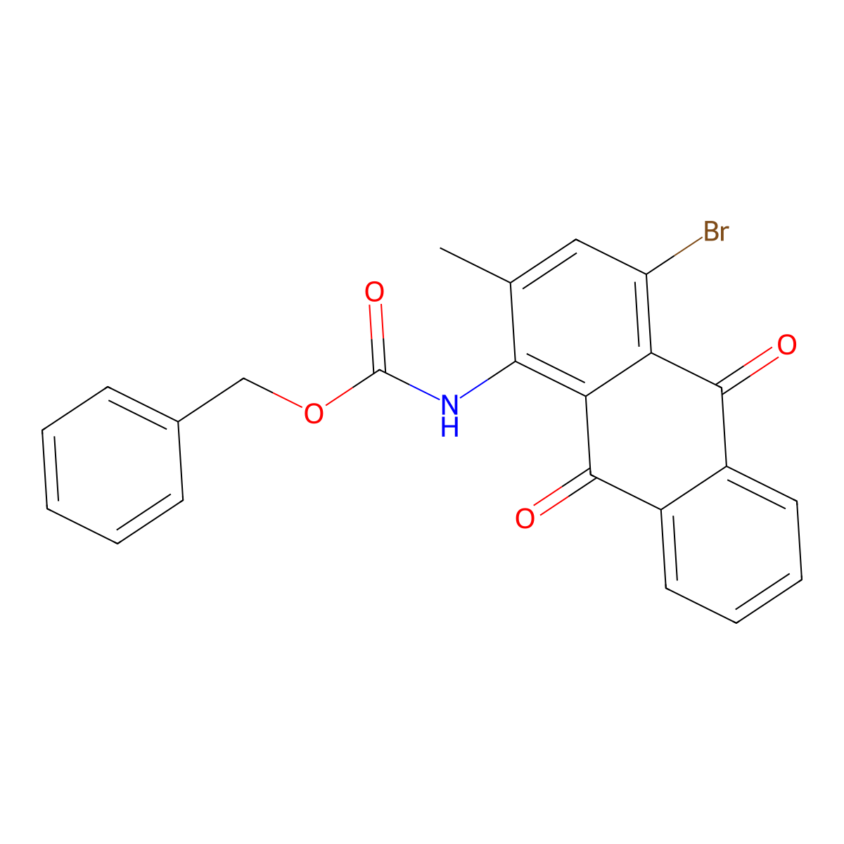 benzyl N-(4-bromo-2-methyl-9,10-dioxo-9,10-dihydroanthracen-1-yl)carbamate molecular structure, CAS 2680828-13-9