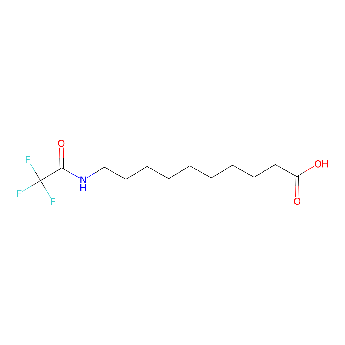10-(2,2,2-Trifluoroacetamido)decanoic acid molecular structure, CAS 2680828-77-5