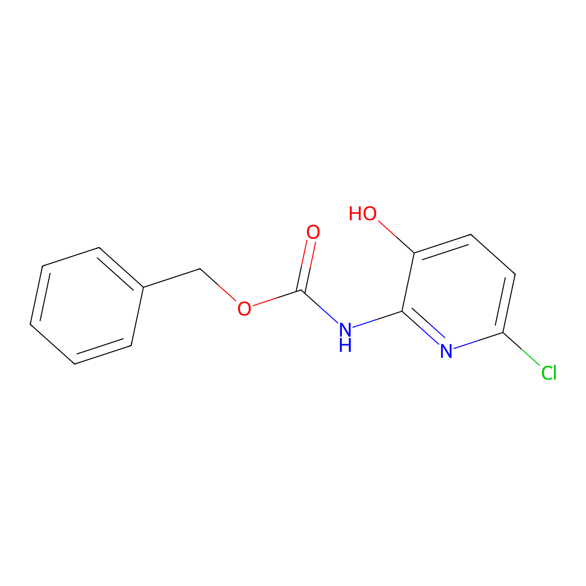 benzyl N-(6-chloro-3-hydroxypyridin-2-yl)carbamate molecular structure, CAS 2680829-26-7