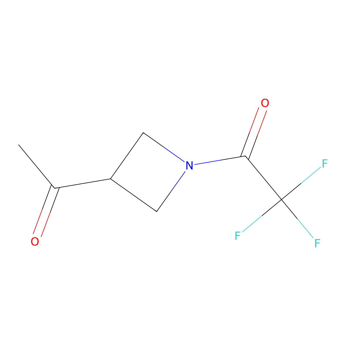 1-(3-Acetylazetidin-1-yl)-2,2,2-trifluoroethan-1-one molecular structure, CAS 2680829-64-3