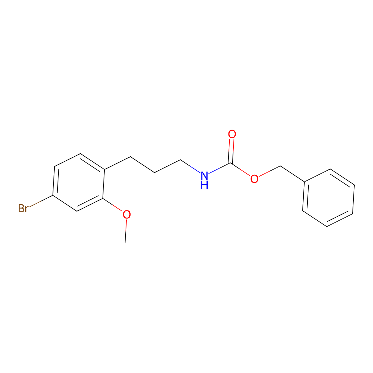 benzyl N-[3-(4-bromo-2-methoxyphenyl)propyl]carbamate molecular structure, CAS 2680829-70-1