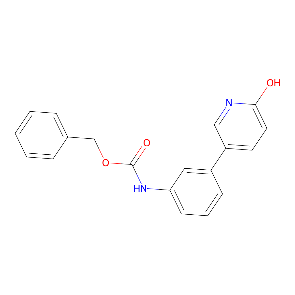 benzyl N-[3-(6-hydroxypyridin-3-yl)phenyl]carbamate molecular structure, CAS 2680830-23-1
