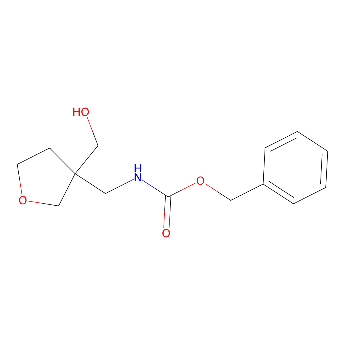 benzyl N-{[3-(hydroxymethyl)oxolan-3-yl]methyl}carbamate molecular structure, CAS 2680830-26-4