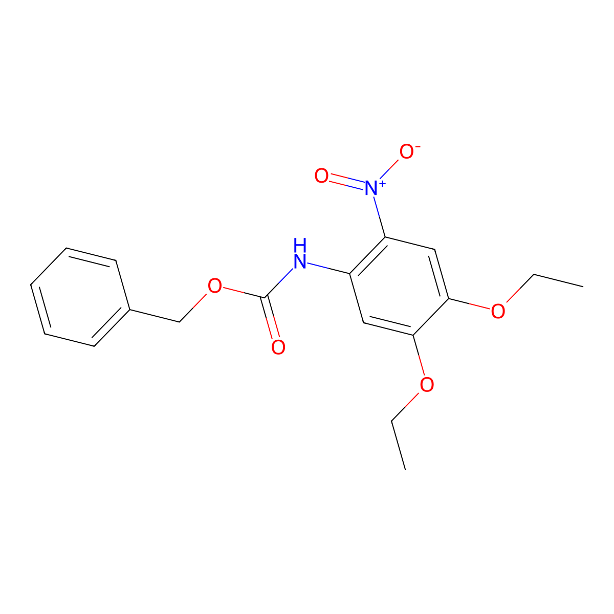 benzyl N-(4,5-diethoxy-2-nitrophenyl)carbamate molecular structure, CAS 2680830-49-1
