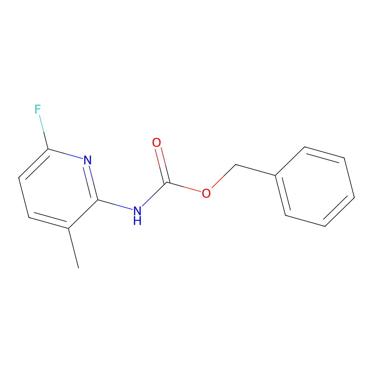 benzyl N-(6-fluoro-3-methylpyridin-2-yl)carbamate molecular structure, CAS 2680830-88-8