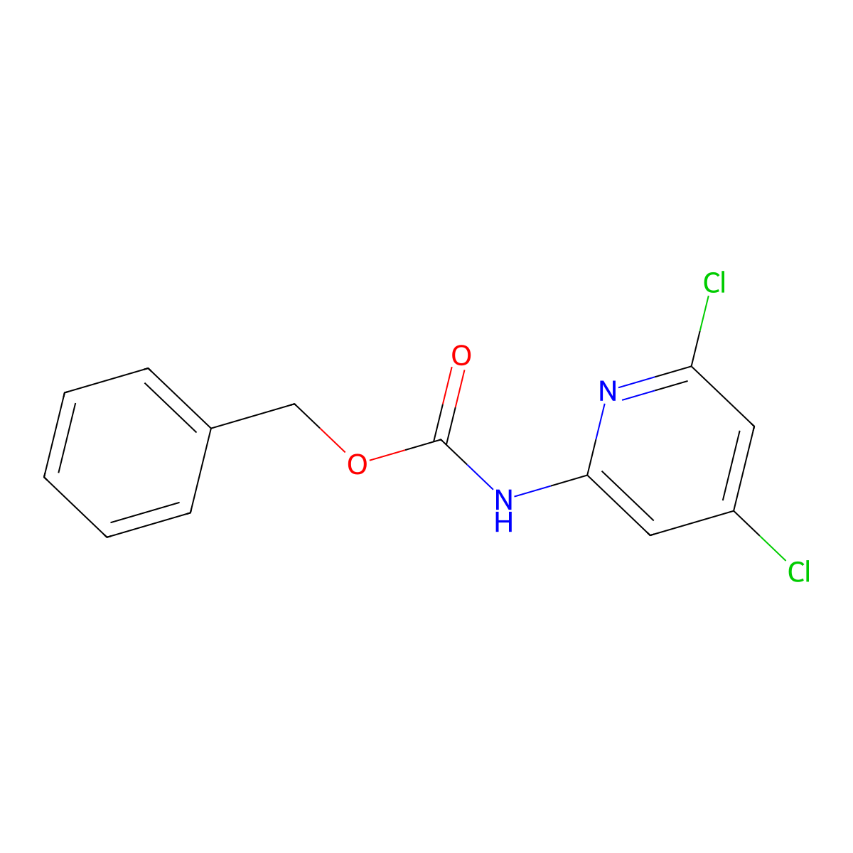 benzyl N-(4,6-dichloropyridin-2-yl)carbamate molecular structure, CAS 2680830-91-3