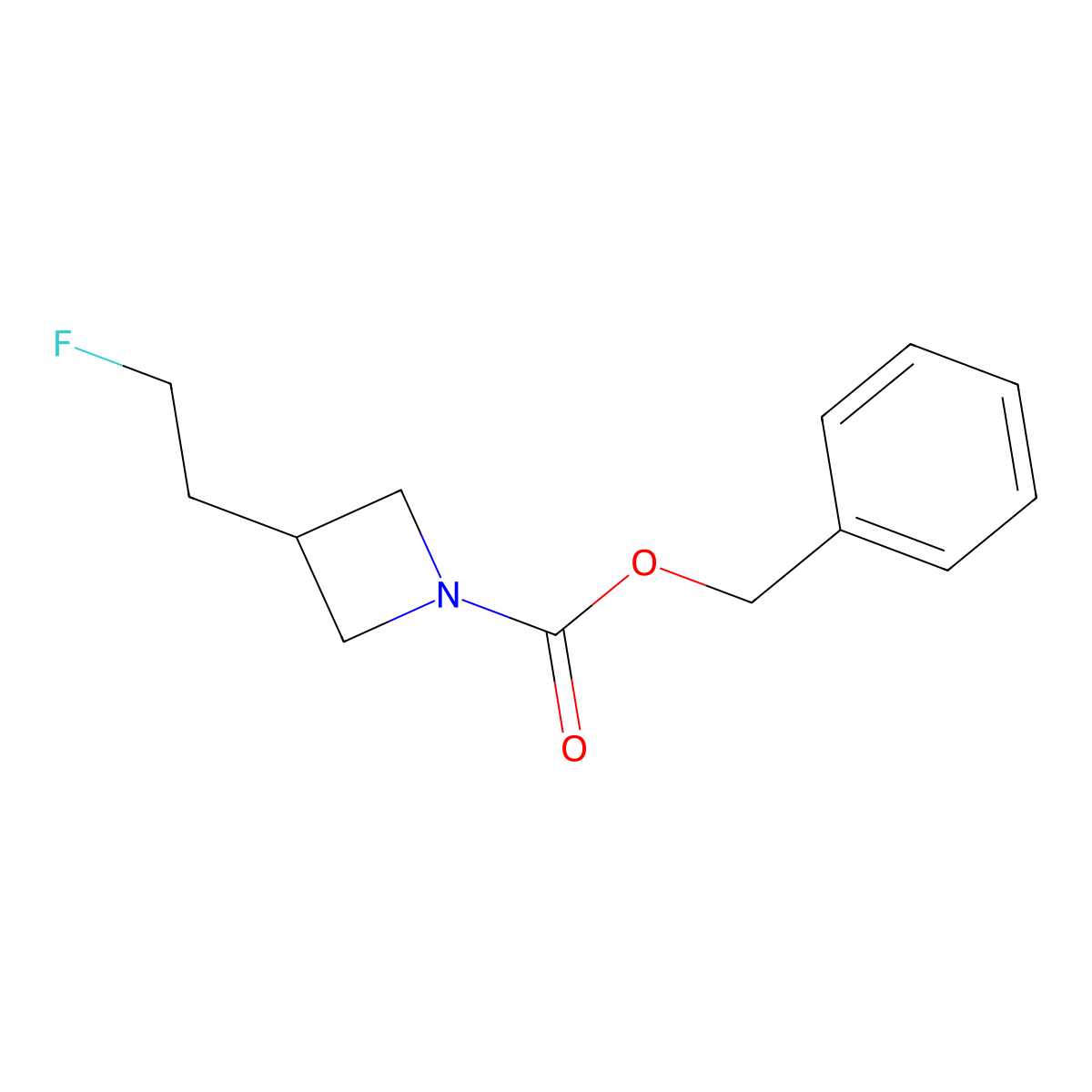 Benzyl 3-(2-fluoroethyl)azetidine-1-carboxylate molecular structure, CAS 2680830-94-6