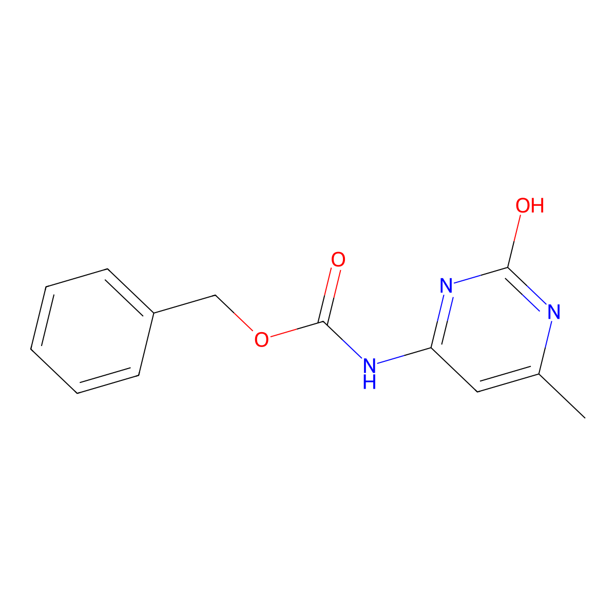 benzyl N-(2-hydroxy-6-methylpyrimidin-4-yl)carbamate molecular structure, CAS 2680830-97-9