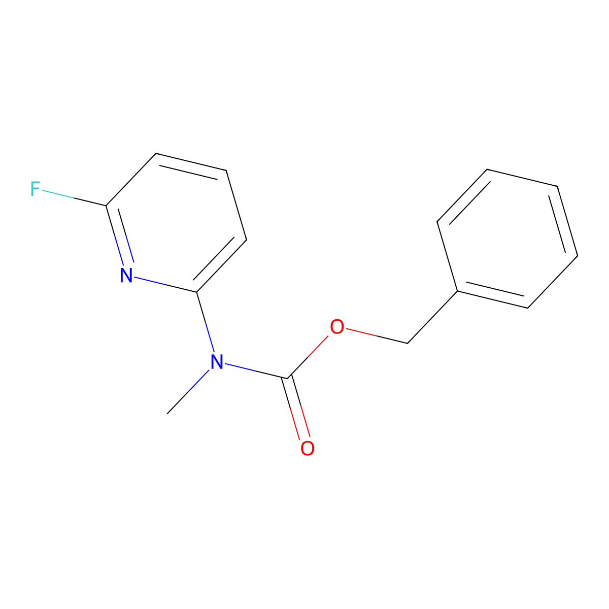 benzyl N-(6-fluoropyridin-2-yl)-N-methylcarbamate molecular structure, CAS 2680830-98-0