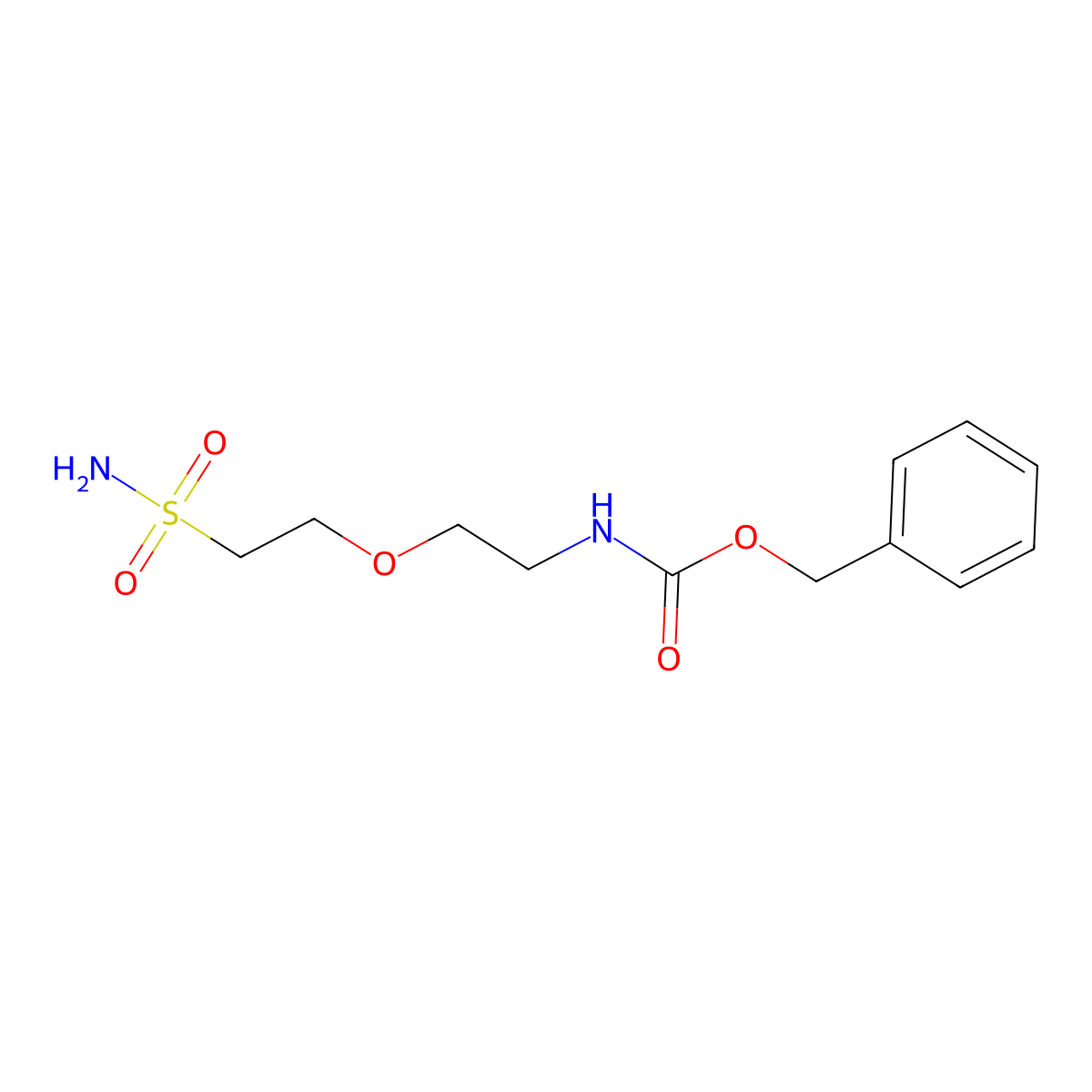 benzyl N-[2-(2-sulfamoylethoxy)ethyl]carbamate molecular structure, CAS 2680831-02-9