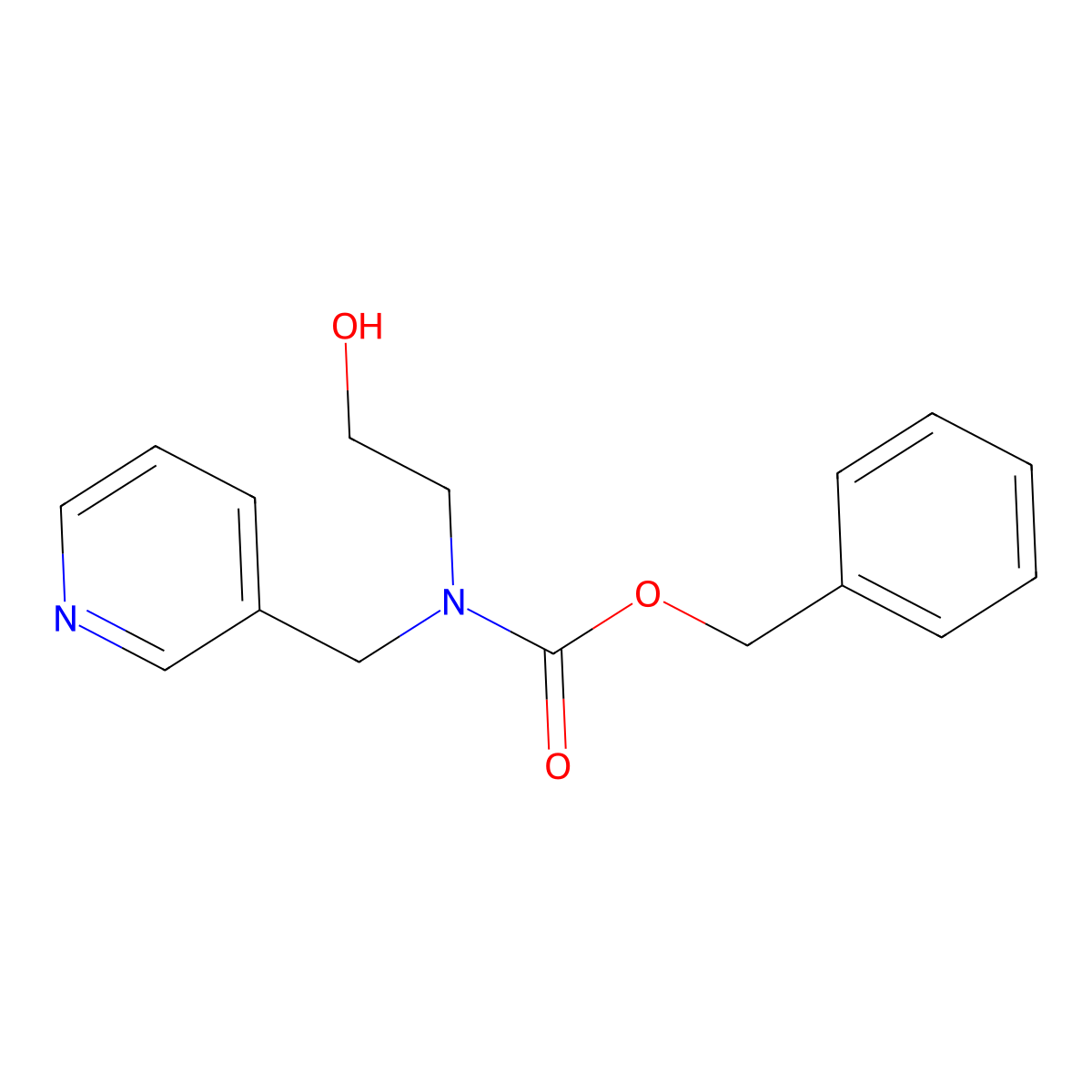 benzyl N-(2-hydroxyethyl)-N-[(pyridin-3-yl)methyl]carbamate molecular structure, CAS 2680831-09-6