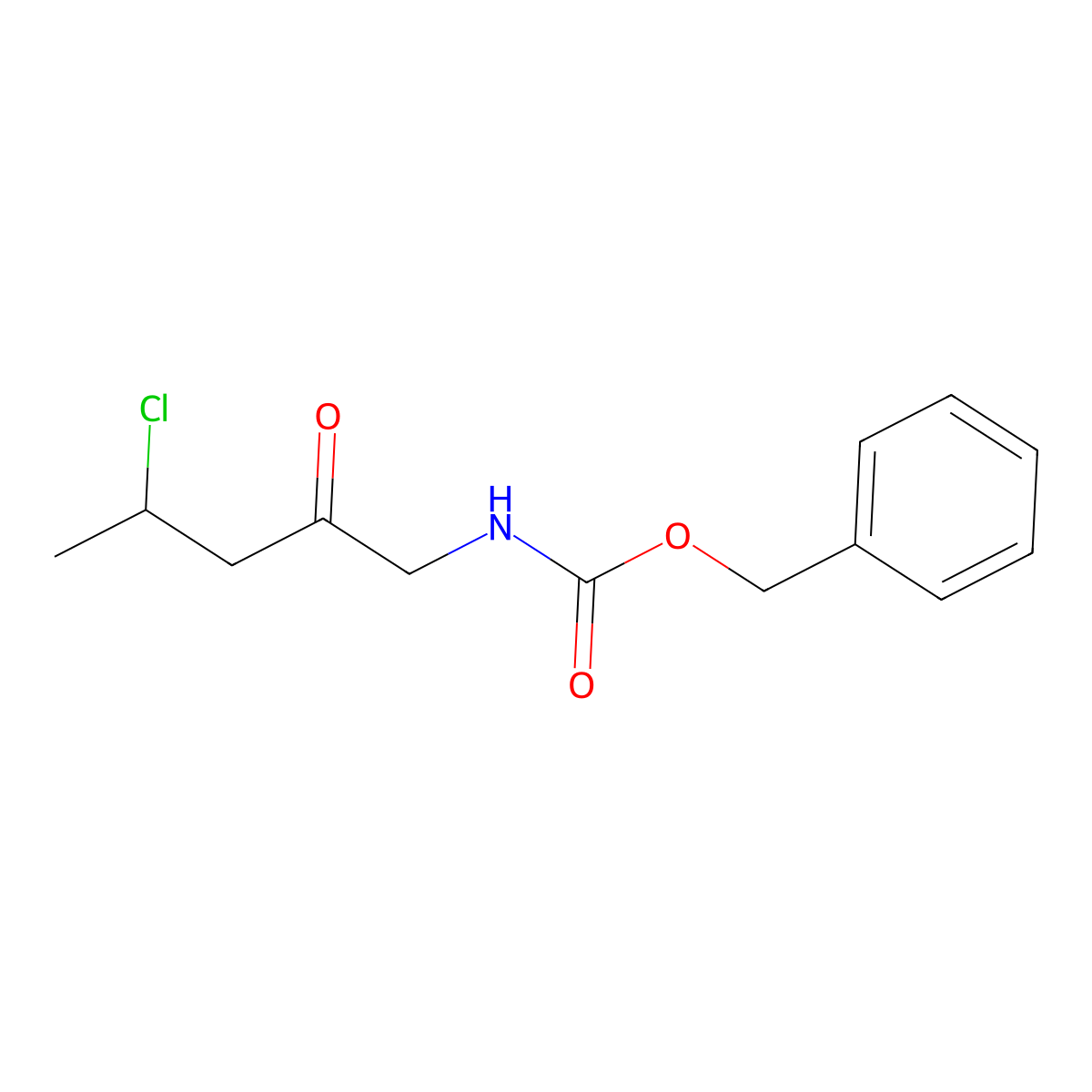 benzyl N-(4-chloro-2-oxopentyl)carbamate molecular structure, CAS 2680831-28-9