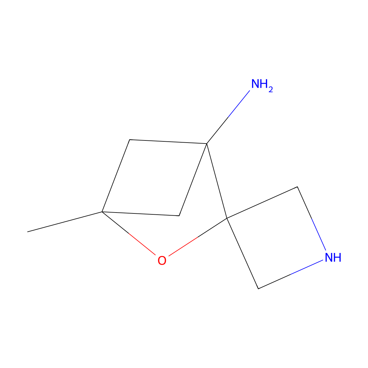 4'-Methyl-3'-oxaspiro[azetidine-3,2'-bicyclo[2.1.1]hexan]-1'-amine molecular structure, CAS 2680831-34-7