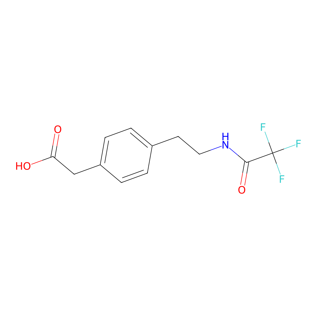 2-{4-[2-(2,2,2-Trifluoroacetamido)ethyl]phenyl}acetic acid molecular structure, CAS 2680831-58-5
