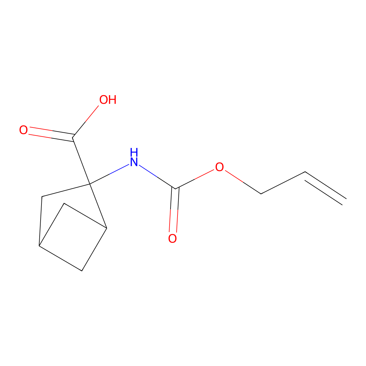2-{[(Prop-2-en-1-yloxy)carbonyl]amino}bicyclo[2.1.1]hexane-2-carboxylic acid molecular structure, CAS 2680831-62-1