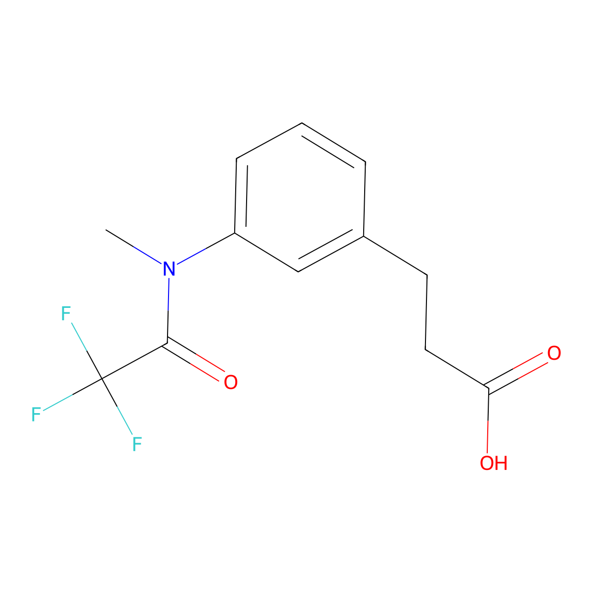 3-[3-(2,2,2-trifluoro-N-methylacetamido)phenyl]propanoic acid molecular structure, CAS 2680831-65-4