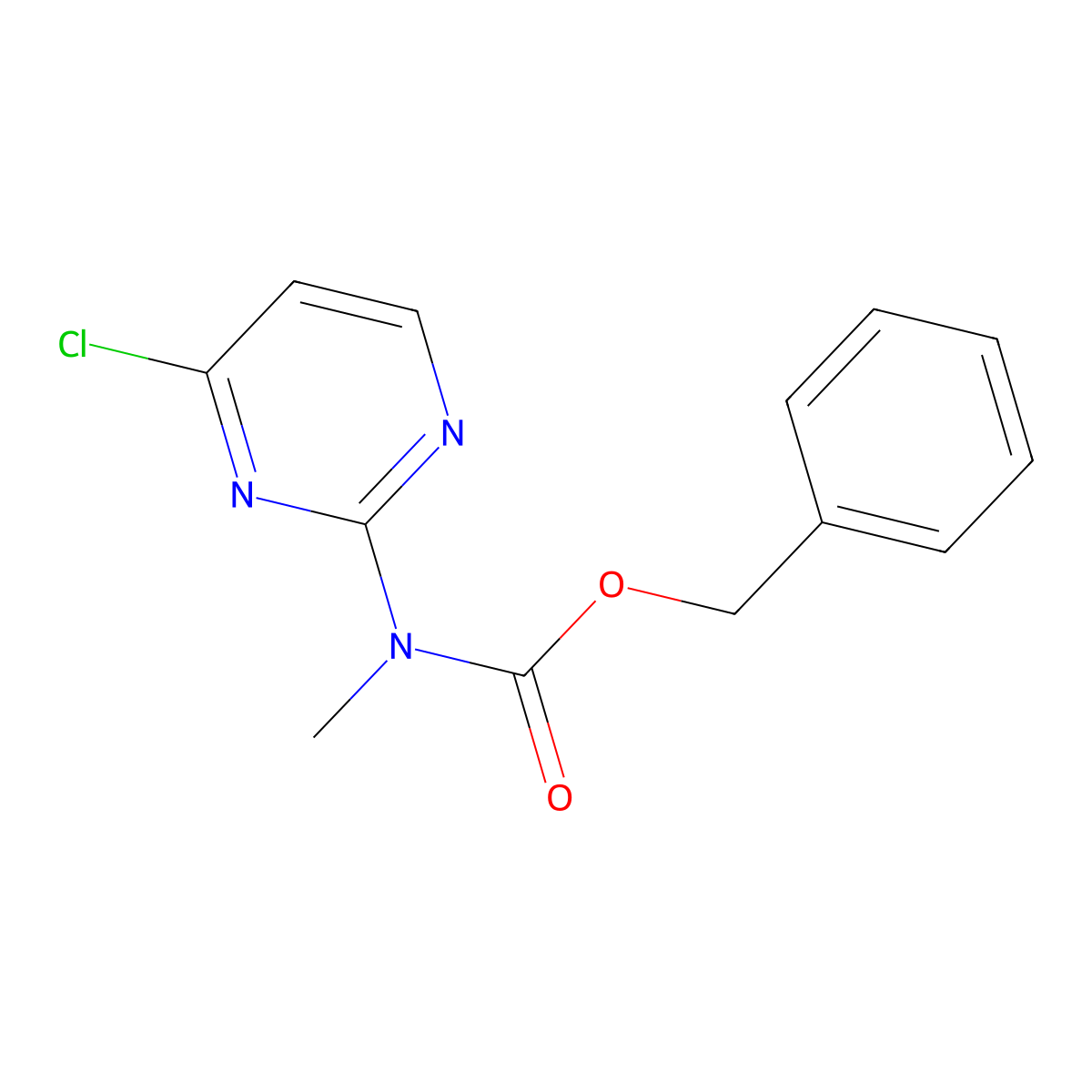 benzyl N-(4-chloropyrimidin-2-yl)-N-methylcarbamate molecular structure, CAS 2680831-71-2