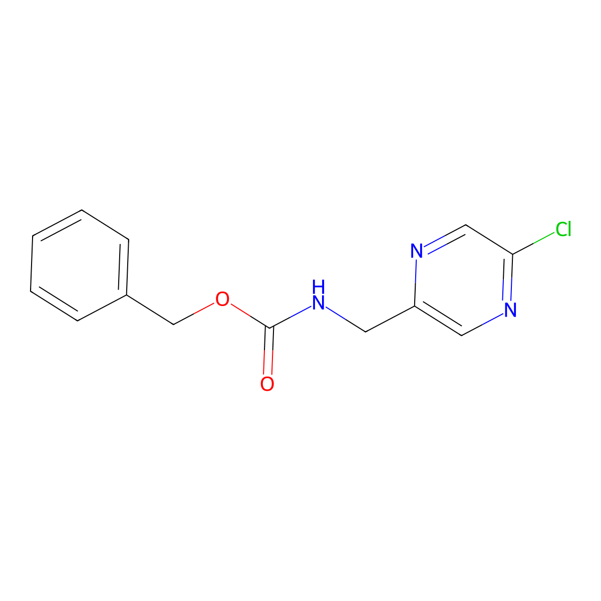 benzyl N-[(5-chloropyrazin-2-yl)methyl]carbamate molecular structure, CAS 2680831-80-3