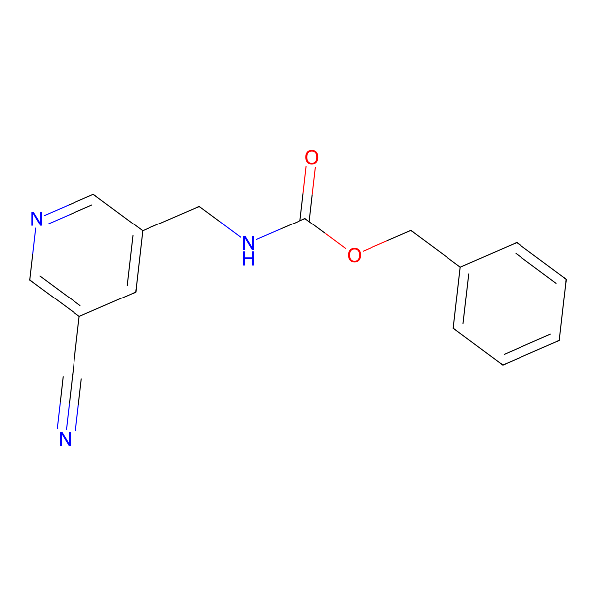benzyl N-[(5-cyanopyridin-3-yl)methyl]carbamate molecular structure, CAS 2680831-84-7
