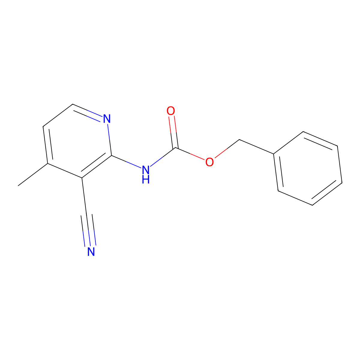 benzyl N-(3-cyano-4-methylpyridin-2-yl)carbamate molecular structure, CAS 2680831-95-0