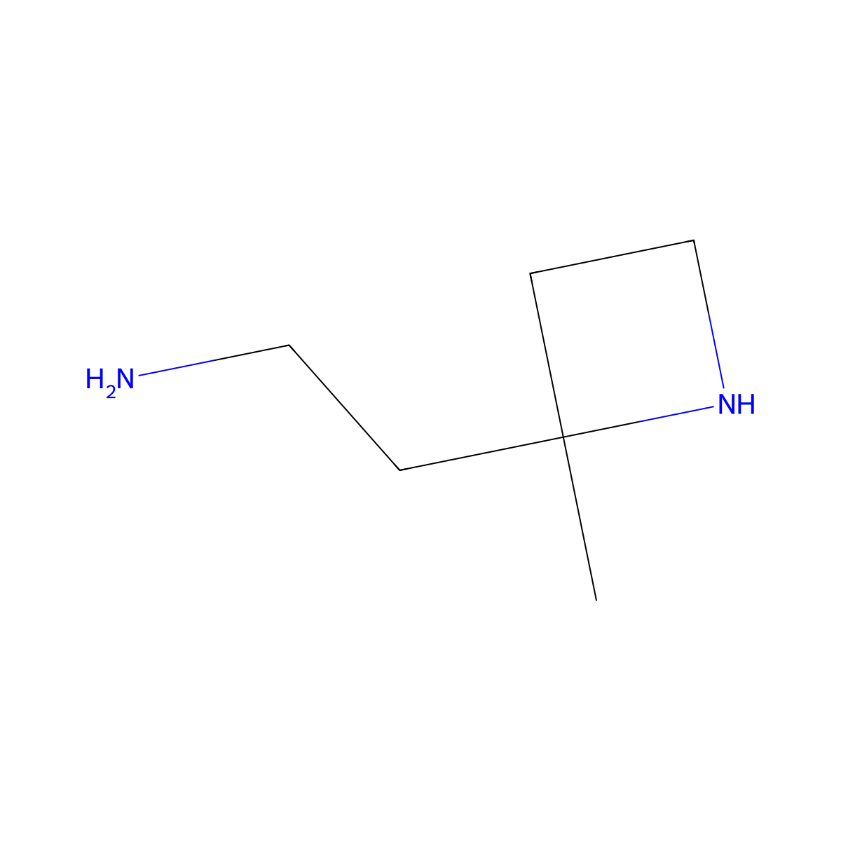 2-(2-Methylazetidin-2-yl)ethan-1-amine molecular structure, CAS 2680832-11-3