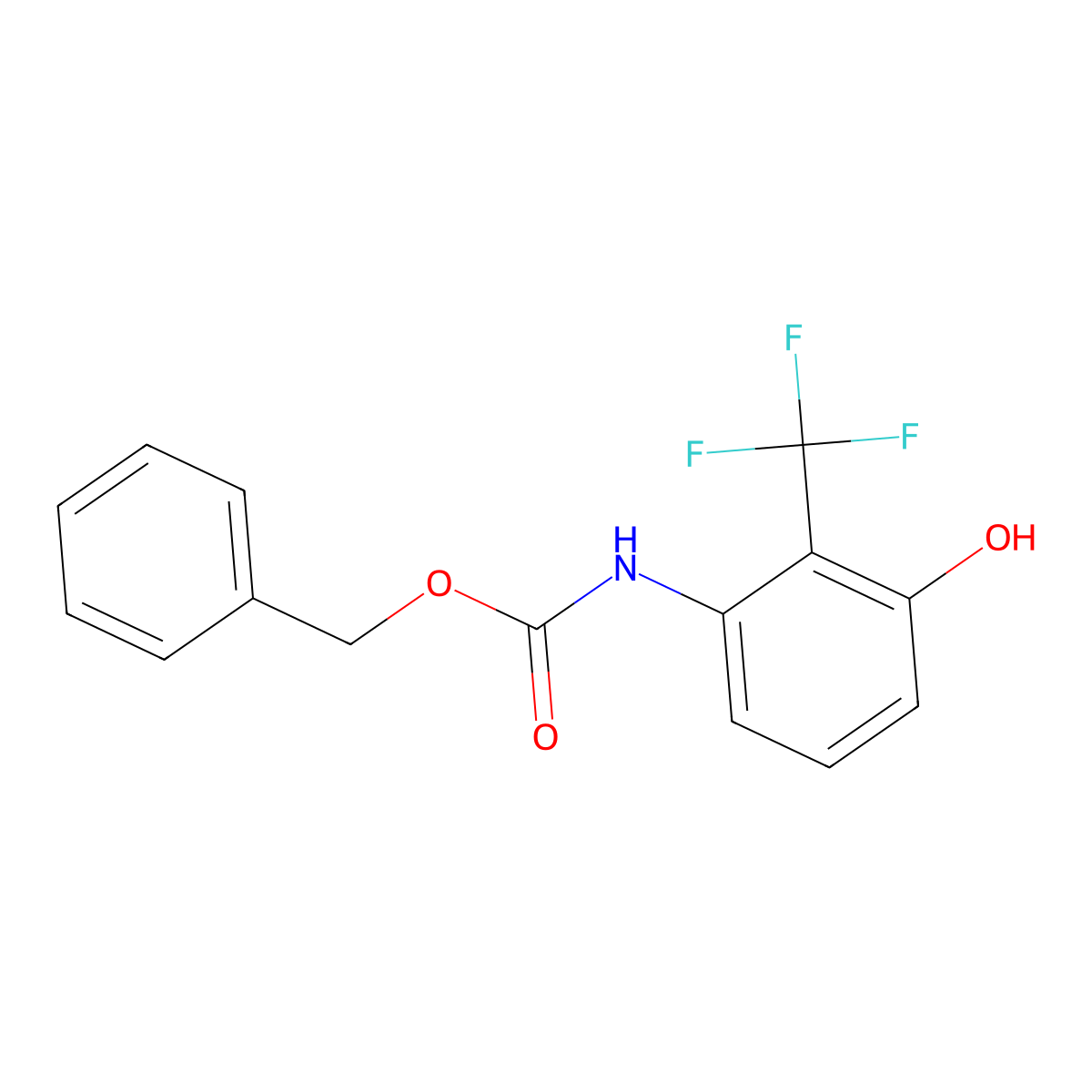benzyl N-[3-hydroxy-2-(trifluoromethyl)phenyl]carbamate molecular structure, CAS 2680832-48-6