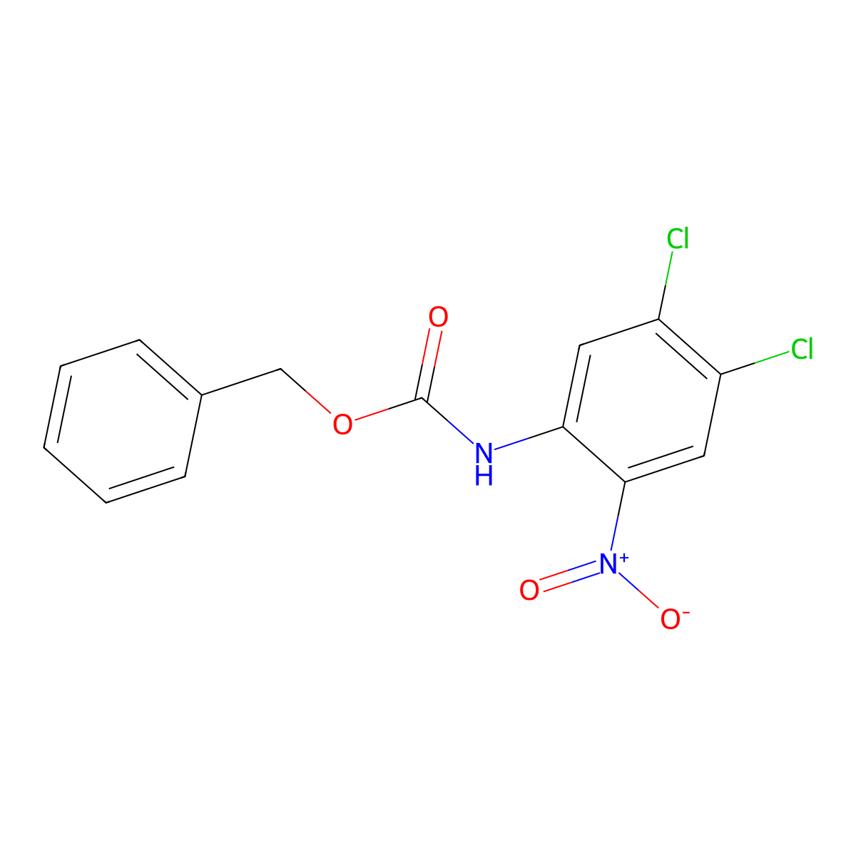 benzyl N-(4,5-dichloro-2-nitrophenyl)carbamate molecular structure, CAS 2680832-81-7