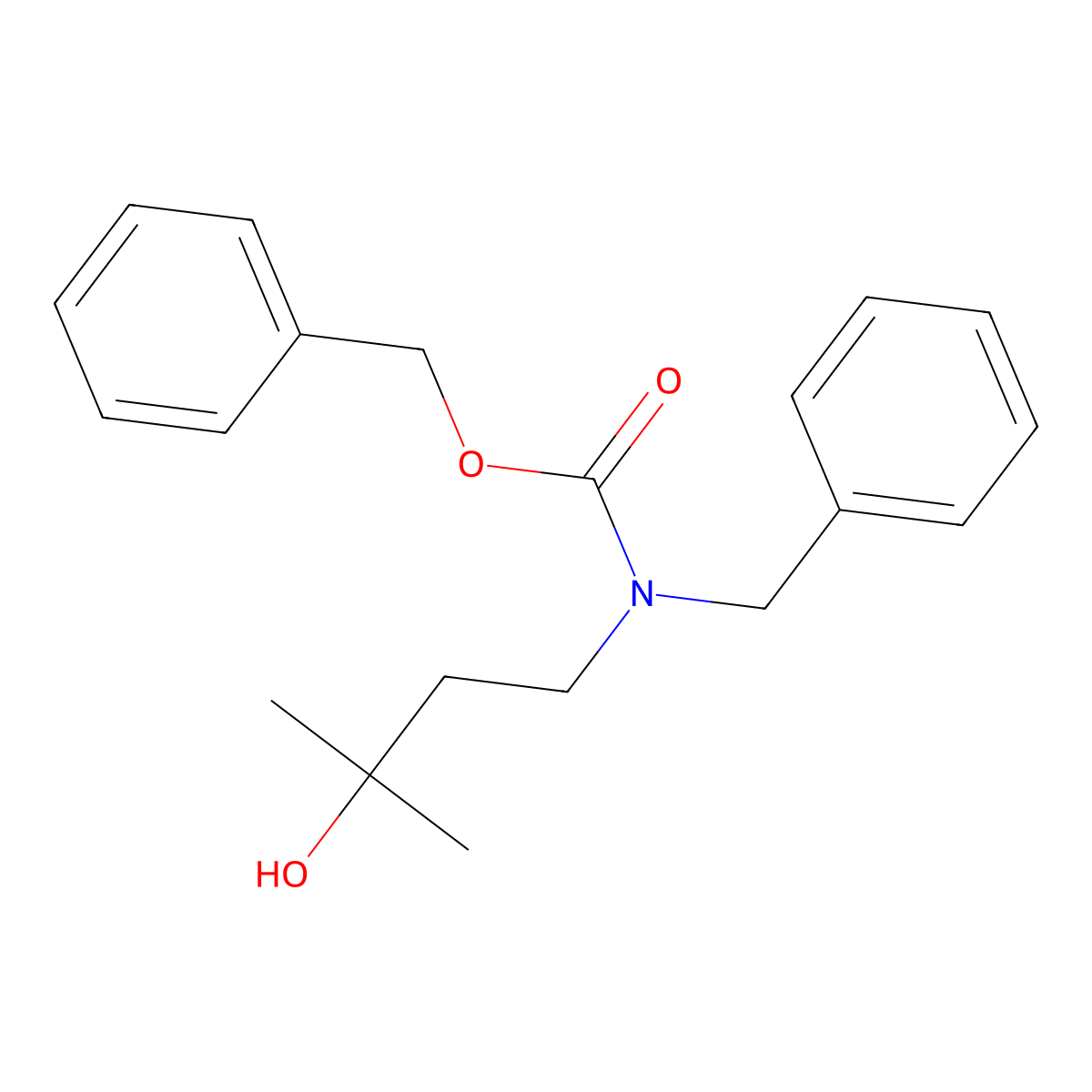 benzyl N-benzyl-N-(3-hydroxy-3-methylbutyl)carbamate molecular structure, CAS 2680832-86-2