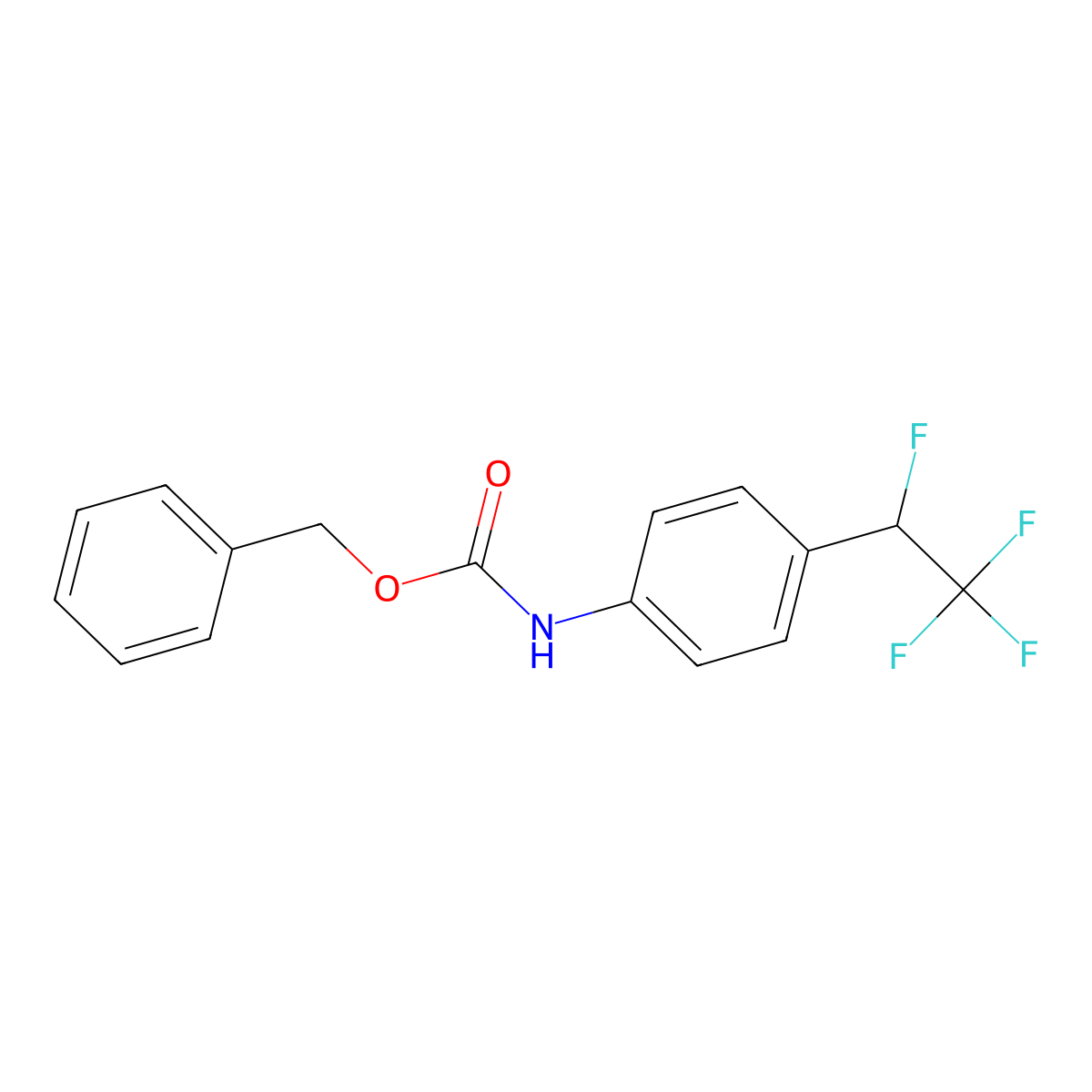 benzyl N-[4-(1,2,2,2-tetrafluoroethyl)phenyl]carbamate molecular structure, CAS 2680832-87-3