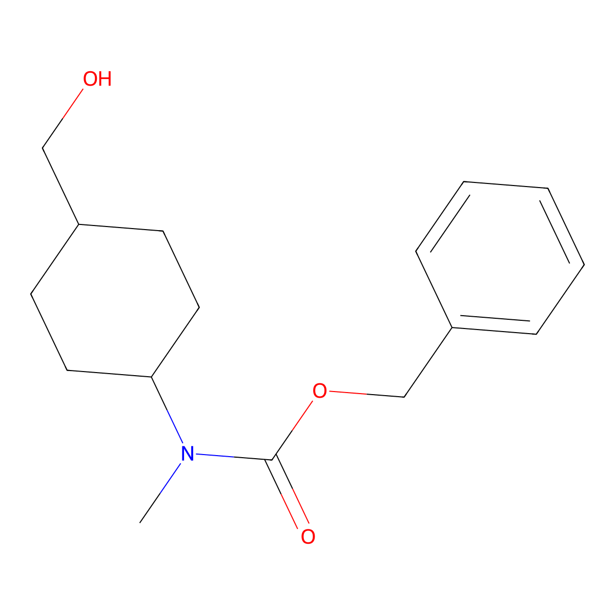 benzyl N-[4-(hydroxymethyl)cyclohexyl]-N-methylcarbamate molecular structure, CAS 2680832-96-4
