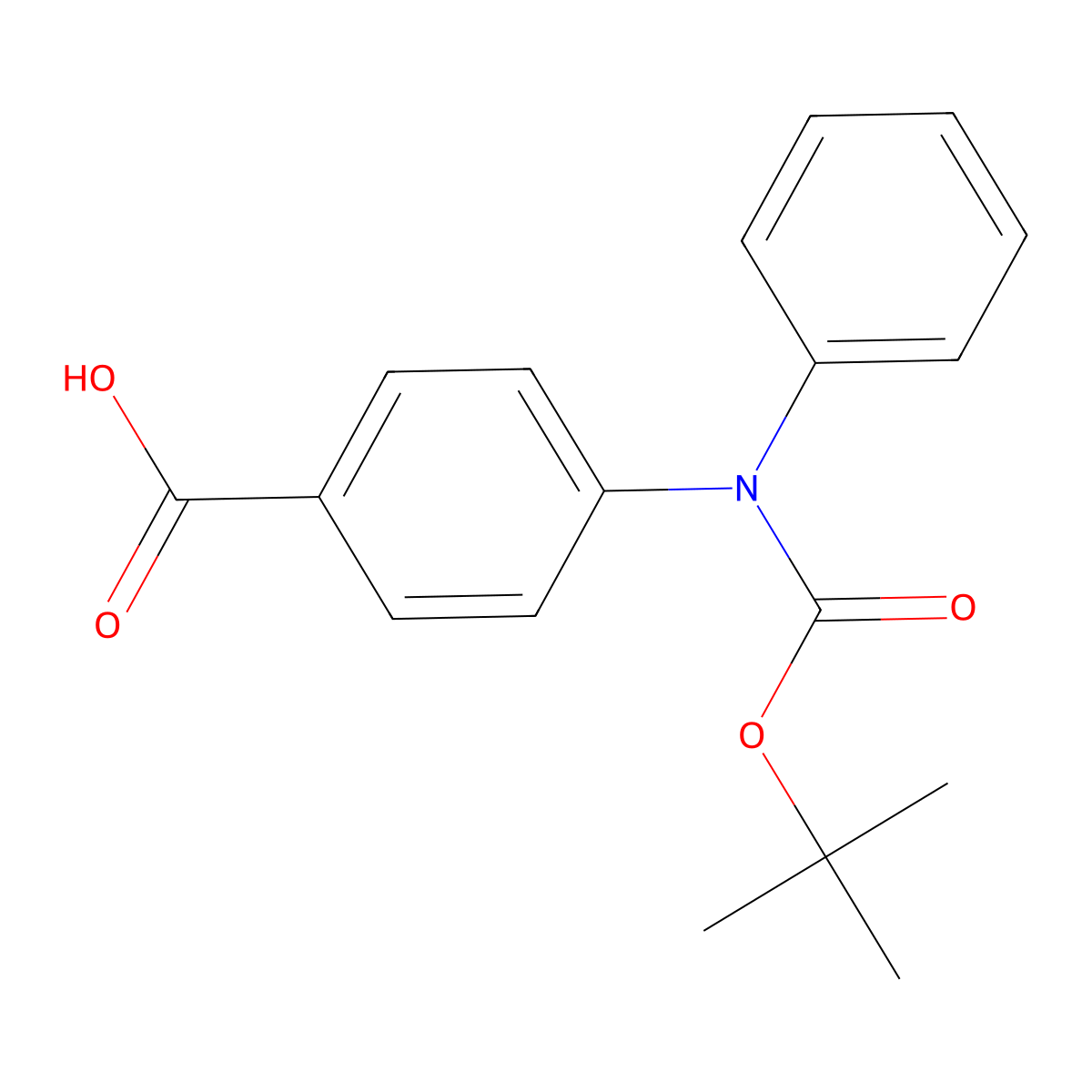 4-{[(Tert-butoxy)carbonyl](phenyl)amino}benzoic acid molecular structure, CAS 2680833-10-5