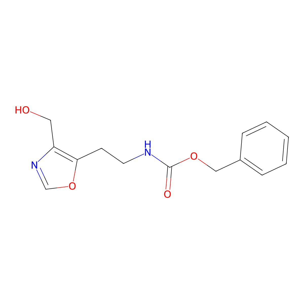 benzyl N-{2-[4-(hydroxymethyl)-1,3-oxazol-5-yl]ethyl}carbamate molecular structure, CAS 2680833-11-6