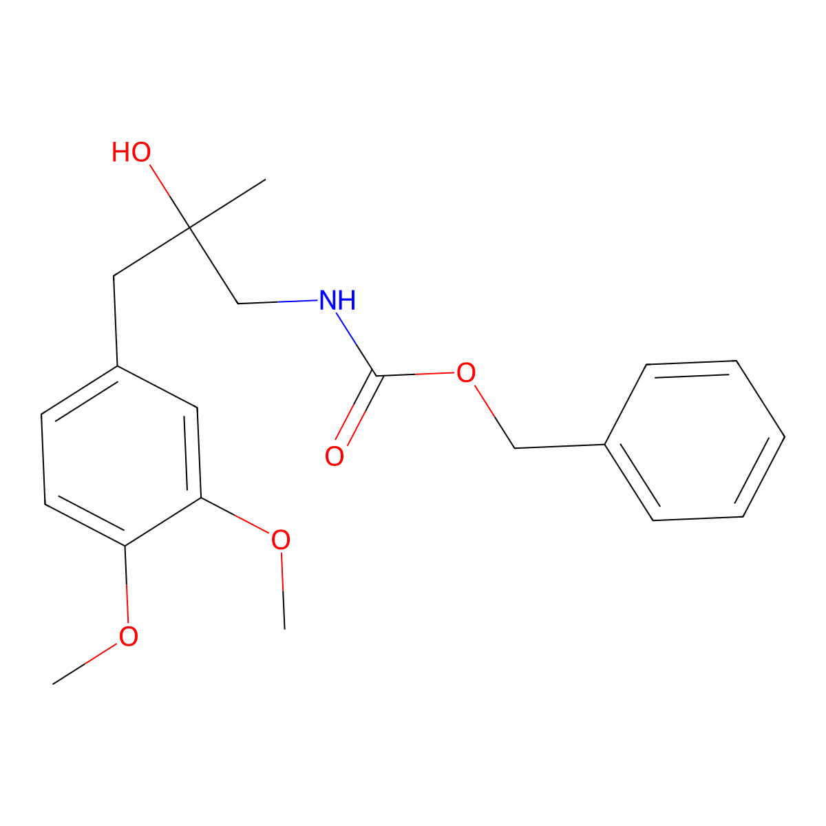 benzyl N-{2-[(3,4-dimethoxyphenyl)methyl]-2-hydroxypropyl}carbamate molecular structure, CAS 2680833-23-0