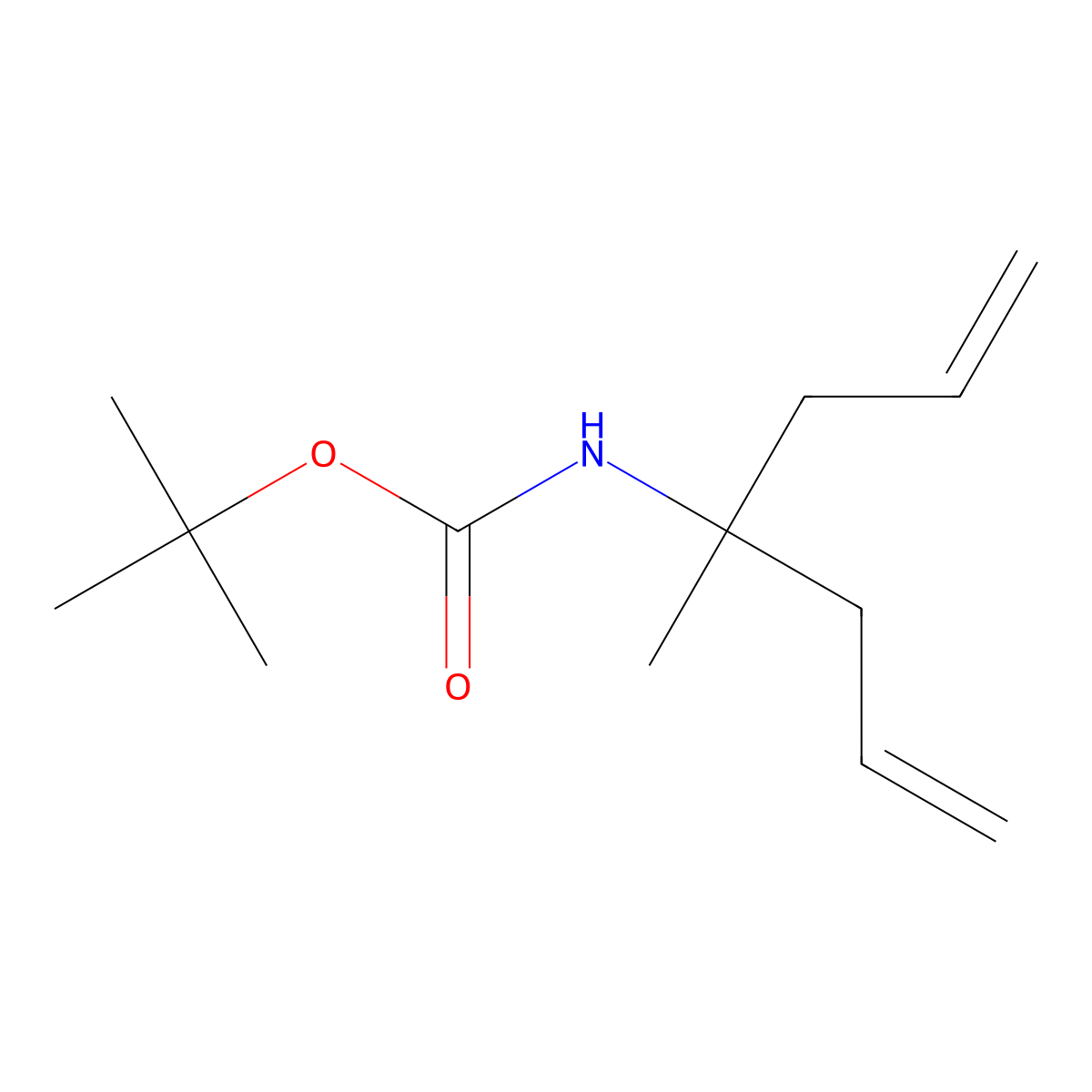 tert-butyl N-(4-methylhepta-1,6-dien-4-yl)carbamate molecular structure, CAS 2680833-29-6