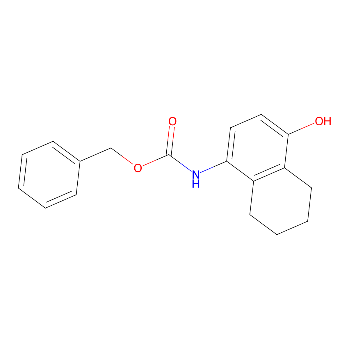 benzyl N-(4-hydroxy-5,6,7,8-tetrahydronaphthalen-1-yl)carbamate molecular structure, CAS 2680833-60-5