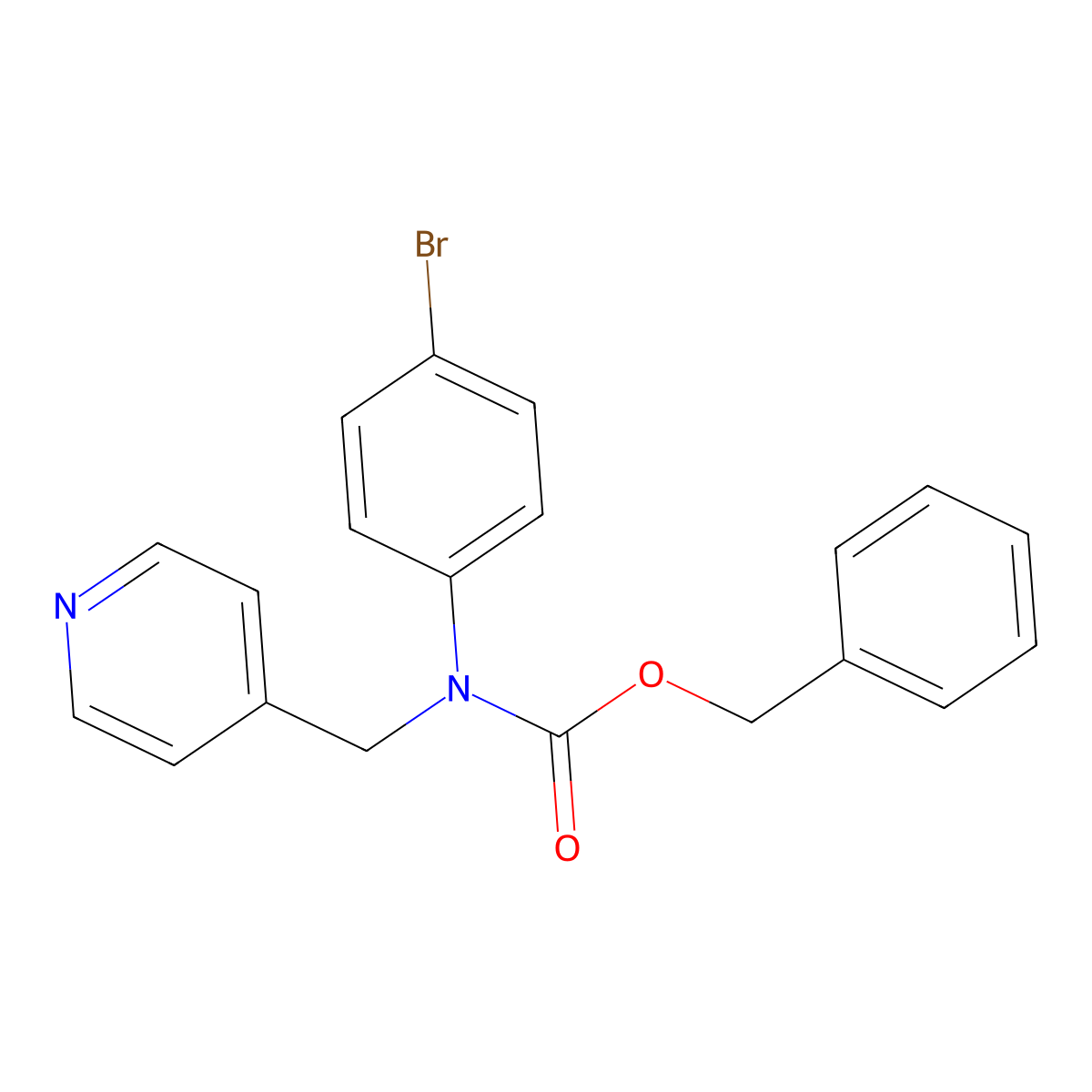benzyl N-(4-bromophenyl)-N-[(pyridin-4-yl)methyl]carbamate molecular structure, CAS 2680833-66-1