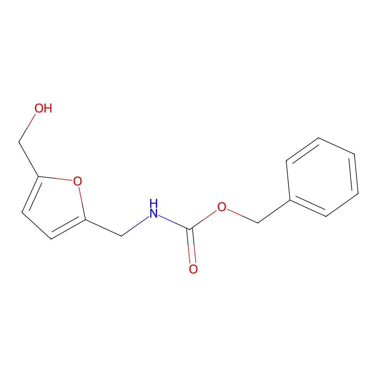 benzyl N-{[5-(hydroxymethyl)furan-2-yl]methyl}carbamate molecular structure, CAS 2680833-97-8