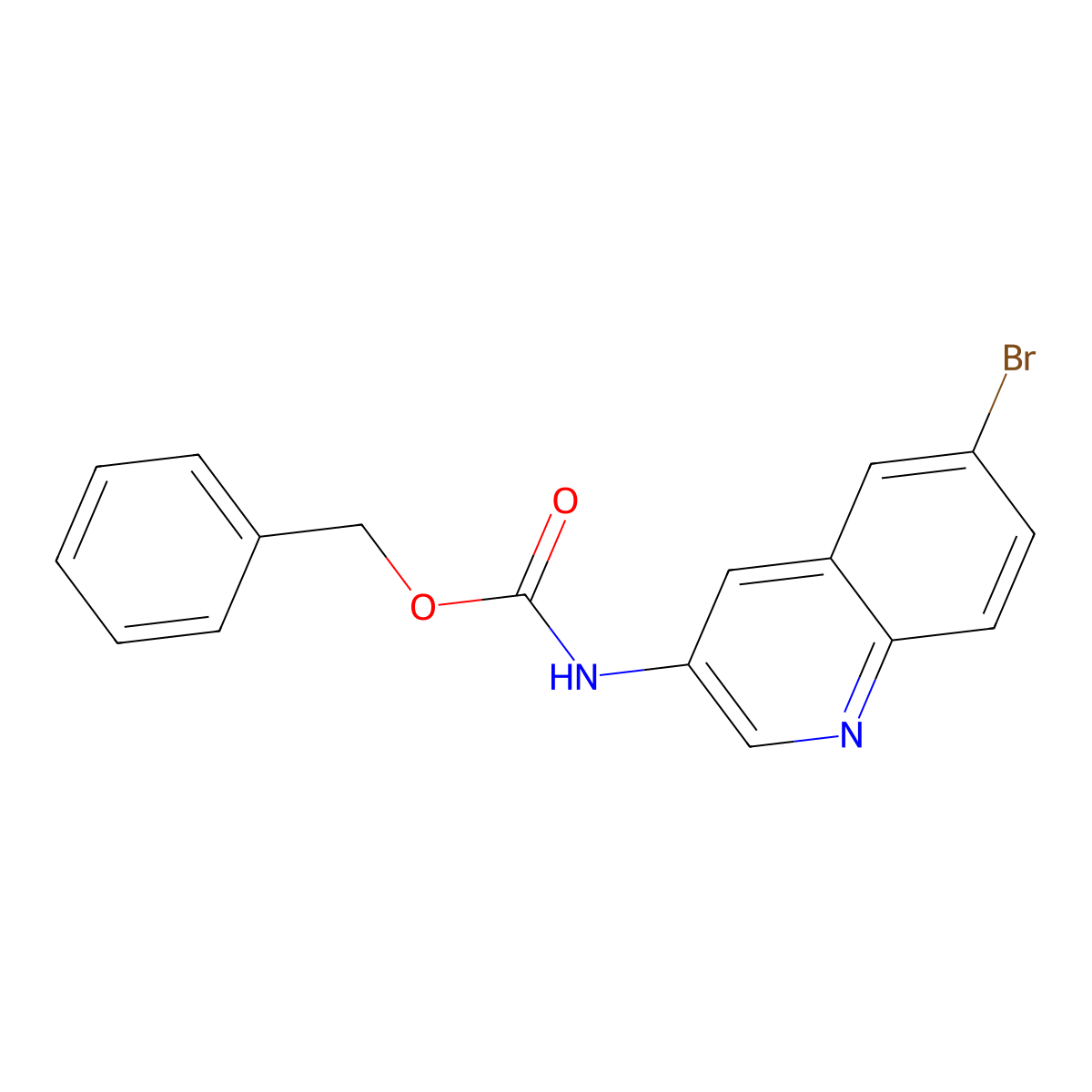benzyl N-(6-bromoquinolin-3-yl)carbamate molecular structure, CAS 2680834-03-9