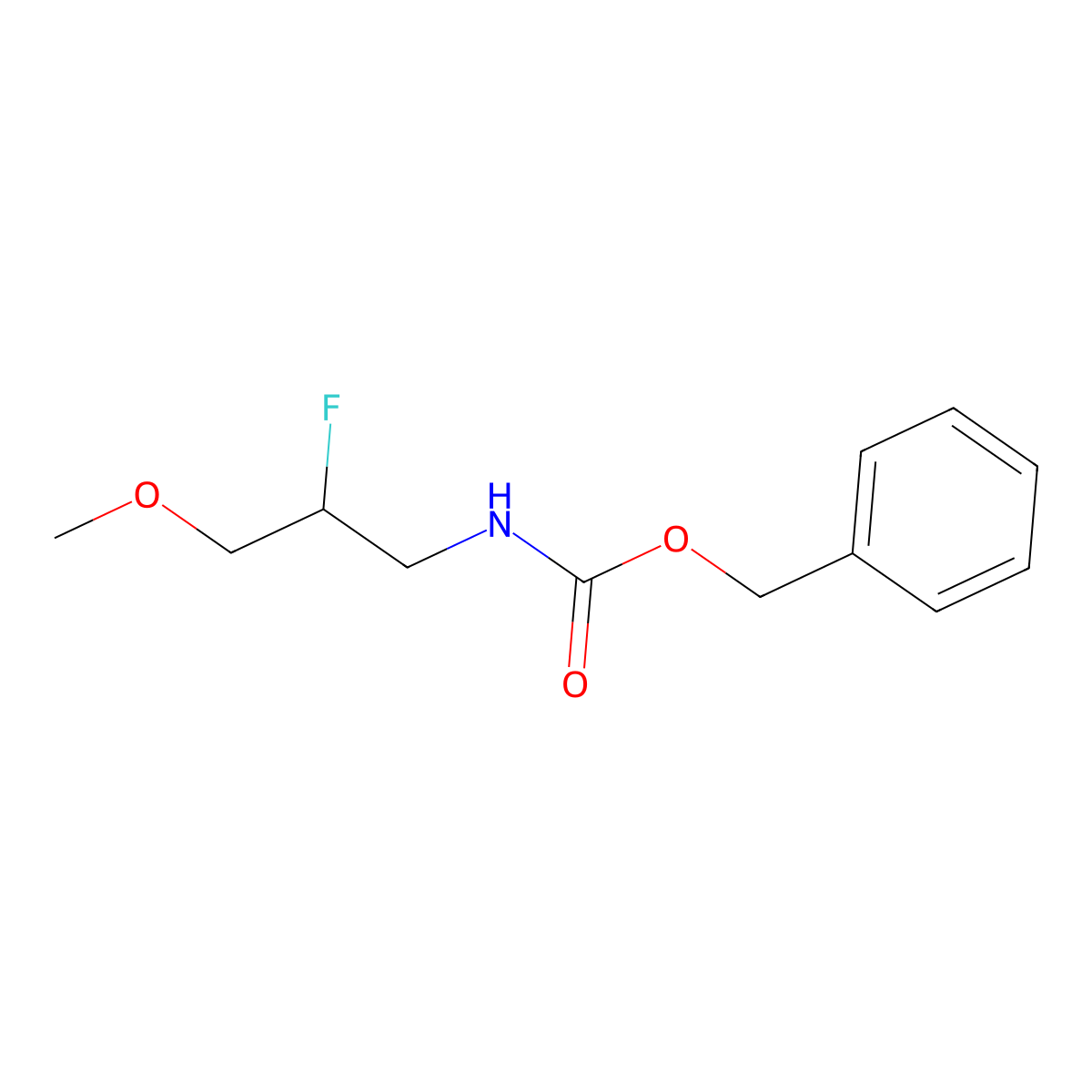 benzyl N-(2-fluoro-3-methoxypropyl)carbamate molecular structure, CAS 2680834-04-0